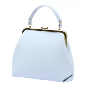   Luka 24-024 pasztell kék női bőr kézitáska oldalpánttal 27 x 23 x 11 cm