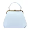 Luka 24-024 pasztell kék női bőr kézitáska oldalpánttal 27 x 23 x 11 cm