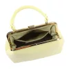 Luka 24-024 pasztell sárga női bőr kézitáska oldalpánttal 27 x 23 x 11 cm