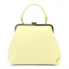 Luka 24-024 pasztell sárga női bőr kézitáska oldalpánttal 27 x 23 x 11 cm