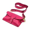 Luka 24-076 magenta női bőr oldaltáska, crossbody 22 x 15 x 6 cm