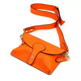   Luka 24-076 mandarin narancs női bőr oldaltáska, crossbody 22 x 15 x 6 cm