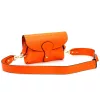 Luka 24-076 mandarin narancs női bőr oldaltáska, crossbody 22 x 15 x 6 cm