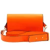 Luka 24-076 mandarin narancs női bőr oldaltáska, crossbody 22 x 15 x 6 cm
