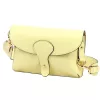 Luka 24-076halvány sárga női bőr oldaltáska, crossbody 22 x 15 x 6 cm