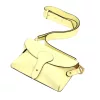 Luka 24-076halvány sárga női bőr oldaltáska, crossbody 22 x 15 x 6 cm