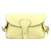Luka 24-076halvány sárga női bőr oldaltáska, crossbody 22 x 15 x 6 cm