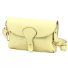 Luka 24-076halvány sárga női bőr oldaltáska, crossbody 22 x 15 x 6 cm