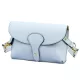 Luka 24-076  babakék női bőr oldaltáska, crossbody 22 x 15 x 6 cm