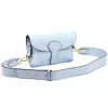 Luka 24-076  babakék női bőr oldaltáska, crossbody 22 x 15 x 6 cm