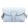 Luka 24-076  babakék női bőr oldaltáska, crossbody 22 x 15 x 6 cm