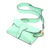 Luka 24-076 türkiz női bőr oldaltáska, crossbody 22 x 15 x 6 cm