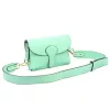 Luka 24-076 türkiz női bőr oldaltáska, crossbody 22 x 15 x 6 cm