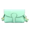 Luka 24-076 türkiz női bőr oldaltáska, crossbody 22 x 15 x 6 cm