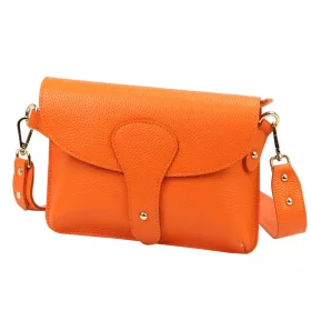   Luka 24-076 D (25-033) mandarin narancssárga női bőr válltáska, laptáska 24 x 18 x 6 cm