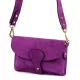 Luka 24-071 ibolya lila női velúr bőr oldaltáska 22.5 x 14.5 x 4.5 cm