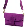 Luka 24-071 ibolya lila női velúr bőr oldaltáska 22.5 x 14.5 x 4.5 cm