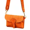 Luka 24-071 mandarin narancssárga női velúr bőr oldaltáska 22.5 x 14.5 x 4.5 cm