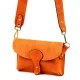Luka 24-071 mandarin narancssárga női velúr bőr oldaltáska 22.5 x 14.5 x 4.5 cm