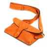 Luka 24-071 mandarin narancssárga női velúr bőr oldaltáska 22.5 x 14.5 x 4.5 cm