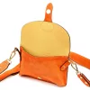 Luka 24-071 mandarin narancssárga női velúr bőr oldaltáska 22.5 x 14.5 x 4.5 cm