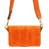 Luka 24-071 mandarin narancssárga női velúr bőr oldaltáska 22.5 x 14.5 x 4.5 cm