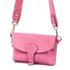 Luka 24-071 rózsaszín női velúr bőr oldaltáska 22.5 x 14.5 x 4.5 cm