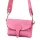 Luka 24-071 rózsaszín női velúr bőr oldaltáska 22.5 x 14.5 x 4.5 cm