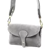 Luka 24-071 szürke női velúr bőr  oldaltáska 22.5 x 14.5 x 4.5 cm