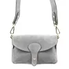 Luka 24-071 szürke női velúr bőr  oldaltáska 22.5 x 14.5 x 4.5 cm