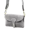 Luka 24-071 szürke női velúr bőr  oldaltáska 22.5 x 14.5 x 4.5 cm