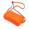 Luka 26-088 mandarin narancssárga női bőr oldaltáska, crossbody 22 x 13 x 7 cm
