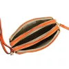 Luka 26-088 mandarin narancssárga női bőr oldaltáska, crossbody 22 x 13 x 7 cm