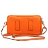 Luka 26-088 mandarin narancssárga női bőr oldaltáska, crossbody 22 x 13 x 7 cm