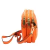 Luka 26-088 mandarin narancssárga női bőr oldaltáska, crossbody 22 x 13 x 7 cm