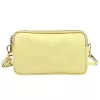 Luka 26-088 halvány sárga női bőr oldaltáska, crossbody 22 x 13 x 7 cm
