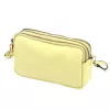 Luka 26-088 halvány sárga női bőr oldaltáska, crossbody 22 x 13 x 7 cm
