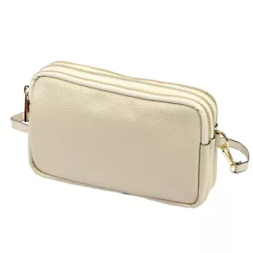   Luka 26-088 bézs női bőr oldaltáska, crossbody 22 x 13 x 7 cm