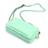 Luka 26-088 türkiz női bőr oldaltáska, crossbody 22 x 13 x 7 cm