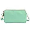 Luka 26-088 türkiz női bőr oldaltáska, crossbody 22 x 13 x 7 cm
