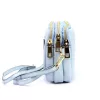 Luka 26-088 babakék női bőr oldaltáska, crossbody 22 x 13 x 7 cm