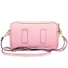 Luka 26-088 pasztell rózsaszín női bőr oldaltáska, crossbody 22 x 13 x 7 cm