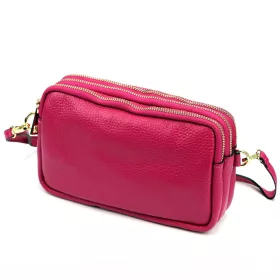   Luka 26-088 magenta női bőr oldaltáska, crossbody 22 x 13 x 7 cm