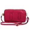 Luka 26-088 magenta női bőr oldaltáska, crossbody 22 x 13 x 7 cm