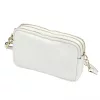 Luka 26-088 fehér női bőr oldaltáska, crossbody 22 x 13 x 7 cm
