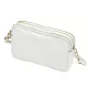 Luka 26-088 fehér női bőr oldaltáska, crossbody 22 x 13 x 7 cm