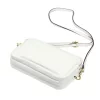 Luka 26-088 fehér női bőr oldaltáska, crossbody 22 x 13 x 7 cm
