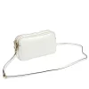 Luka 26-088 fehér női bőr oldaltáska, crossbody 22 x 13 x 7 cm