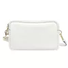 Luka 26-088 fehér női bőr oldaltáska, crossbody 22 x 13 x 7 cm
