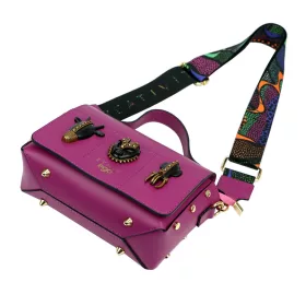   EGO ES0023AZ 040926WL magenta női bőr oldaltáska, crossbody 26 x 17 x 9 cm
